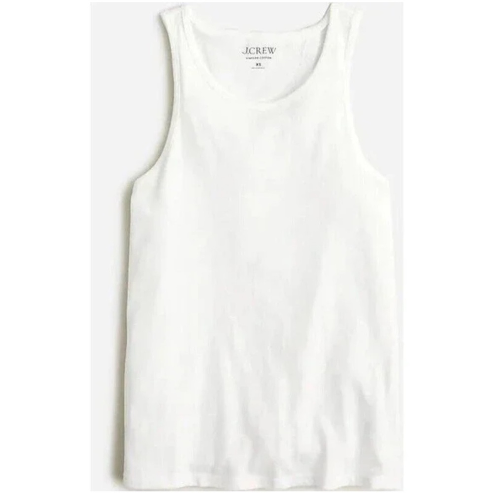 J. Crew Vintage Cotton Knot Back Tank Top White Small BP076 NWT